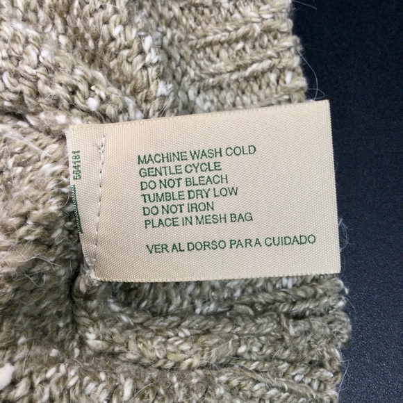 Vintage Women's St. John's Bay Vest Size L Beige Green Knit Zip Up Sleeveless - Picture 7 of 9